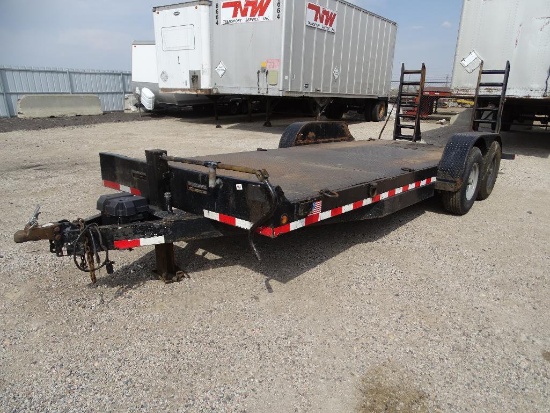 2006 INNOVATIVE T/A Equipment Trailer, 80in x 20' Deck, Fold Down Ramps, Ball Hitch