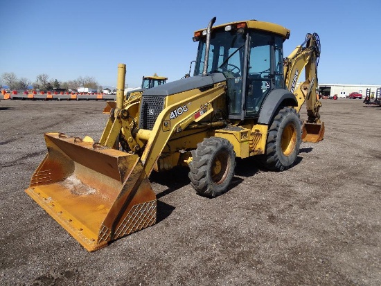 2005 JOHN DEERE 410G 4WD Loader/Backhoe, Extendahoe, Auxiliary Hydraulics, EROPS, 24in Hoe Bucket,