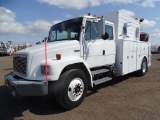 2002 FREIGHTLINER FL70 S/A High Top Extended Cab Utility Truck, Caterpillar 3126 Diesel, Automatic,