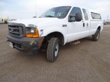 2001 FORD F250 XL Super Duty 4x4 Super Cab Pickup, Triton V10 6.8L, Automatic, Topper Shell