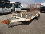 1994 SUPERIOR T/A Equipment Trailer, 77in x 16' Deck, Fold Down Ramps, Ball Hitch, City Unit
