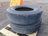 (2) 275/80R22.5 Truck Tires
