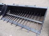 New 78in Skeleton Bucket w/ Teeth To Fit Skid Steer Loader