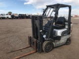 Nissan Propane Forklift, Model MCPL02A20LV, 3240 LB Capacity, 80in Lift Height, 2-Stage Mast, Solid