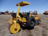 Hypac C330B Ride-On Double Drum Roller, 40in Front Drum, 42in Rear Drum, Cleaning Pads, Spray Bar,