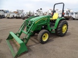 John Deere 4720 4WD Tractor/Loader, PTO, 3-Pt, Rear & Side Auxiliary Hydraulics, Model 400X Loader