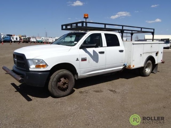 2012 DODGE RAM Heavy Duty 4x4 Crew Cab Utility Truck, Cummins Turbo Diesel, Automatic, 9' Utility