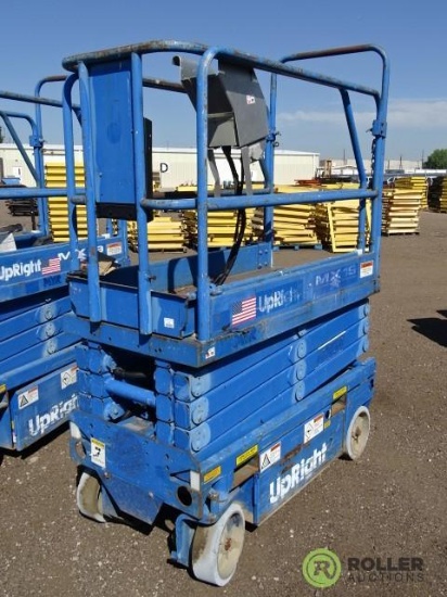 Upright MX19 Electric Scissor Lift, 19' Lift Height, No Charger, Running Condition Unknown