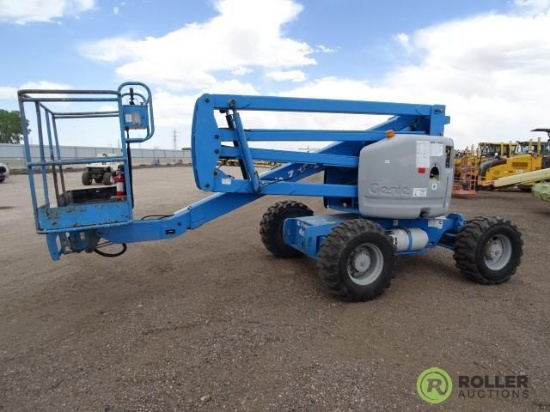 2000 Genie Z-45/25 4WD Knuckleboom Lift, Dual Fuel, 14-17.5 Tires, 6' Basket, Municipality Unit,