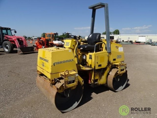 Vibromax W265 Ride-On Double Drum Vibratory Roller, 47in Drums, Cleaning Pads, Water Spray System,