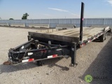 2006 HOMEMADE T/A Equipment Trailer, 102in x 20', 5' Dovetail, Slide-In Ramps, Pintle Hitch