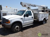 1999 FORD F450 XL Super Duty Bucket Truck, Triton V10 6.8L, Automatic, Telsta Model A28D Boom, 28'