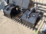 New Brute 80in Rock & Brush Grapple w/ 4in Tine Spacing To Fit Skid Steer Loader