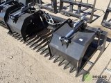 New Brute 84in Rock & Brush Grapple w/ 4in Tine Spacing To Fit Skid Steer Loader