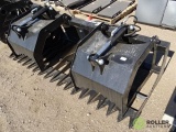 New Brute 75in Rock & Brush Grapple w/ 4in Tine Spacing To Fit Skid Steer Loader