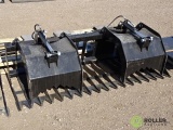 New Brute 75in Rock & Brush Grapple w/ 4in Tine Spacing To Fit Skid Steer Loader