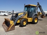 2008 John Deere 410J 4WD Loader/ Backhoe, Extendahoe, Auxiliary Hydraulics, EROPS, A/C & Heat, 24in