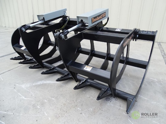 New Tomahawk 72in 2-Cylinder Brush Grapple To Fit Skid Steer Loader