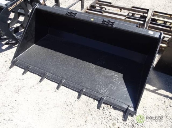 New 66in Bucket w/ Teeth To Fit Skid Steer Loader