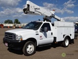 2004 FORD F550 XL Super Duty Bucket Truck, Powerstroke V8 Turbo Diesel, Automatic, Terex Hi-Ranger