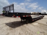 1971 ELLT Tri-Axle Lowboy Trailer, 36-Ton Capacity, 35' Overall Length, 8' Wide, Fold-Out Wings,