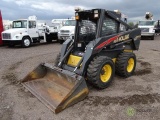 2005 New Holland LS185B Skid Steer Loader, Auxiliary Hydraulics, 72in Bucket, 12-16.5 Tires, S/N: