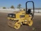 1999 Caterpillar 214C Ride-On Vibratory Roller, 39in Double Drums, Spray Bar, Cleaning Pads, County