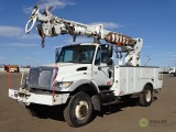 2007 INTERNATIONAL 7300 4WD S/A Digger Derrick Truck, DT466 Diesel, Automatic, Spring Suspension,