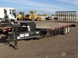 2008 BUCK DANDY T/A Equipment Trailer 20' x 102in Deck, 5' Dovetail, Fold Down Ramps, Pintle Hitch,