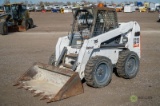 2005 Bobcat S220 Skid Steer Loader, Turbo, Auxiliary Hydraulics, 66in Bucket, Hour Meter Reads: