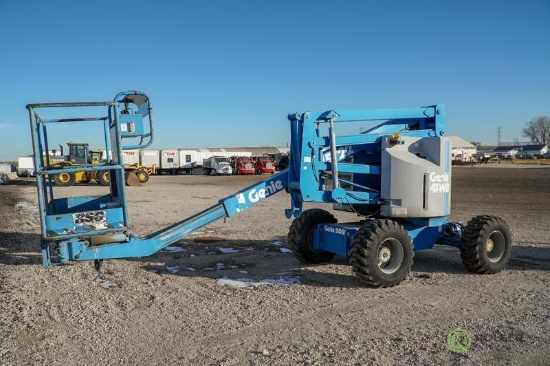 1998 Genie Z-45/22 4WD Knuckleboom Lift, Dual Fuel, 6' Basket, Hour Meter Reads: 2439, S/N: