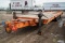 1996 DYNAWELD Tri-Axle Equipment Trailer, Duals, 24' x 102in Deck, 5' Dovetail, Fold Down Ramps, Air