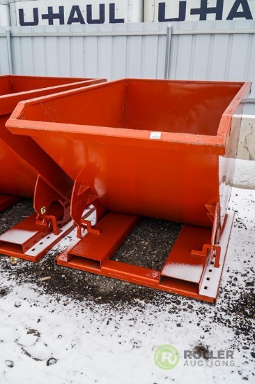 New Kit 1.5 Cubic Yard Trash Hopper, Self Dumping, 4000 LB Capacity