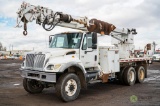 2006 INTERNATIONAL 7400 T/A 6x6 Digger Derrick Truck, DT466 Diesel, Automatic, Altec D3060TR Boom,