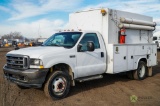 2004 FORD F550 XL Super Duty 4x4 High Top Utility Truck, Power Stroke 6.0L V8 Diesel, Automatic, 11'