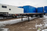 1990 TRI T/A Flatbed Trailer, 45' Long, Spring Suspension, 285/75R24.5 Tires, Aluminum Rims