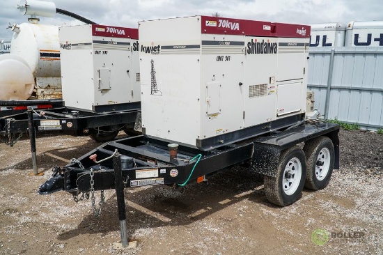 2007 Shindaiwa DGK70B T/A Towable Generator, 70KVA, Isuzu Diesel, Hour Meter Reads: 1330, VIN: