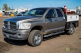 2009 DODGE RAM 2500 Heavy Duty 4x4 Crew Cab Flatbed Truck, Cummins Turbo Diesel 6.7L, Automatic, 7'