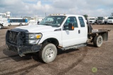 2013 FORD F250 XL Super Duty 4x4 Super Cab Flatbed Truck, 6.2L, Automatic, 9' Steel Bed, Check