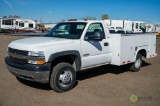 2002 CHEVROLET 3500 4x4 Utility Truck, 6.0L, Automatic, 9' Utility Box, Dually