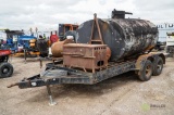 1985 SUPERIOR T/A Equipment Trailer, 81in x 16' Deck, Ramps, Ball Hitch, w/ Asphalt Steel Coating