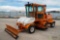 2002 Broce RJ350 Ride-On Broom, Enclosed Cab, John Deere 4-Cylinder Diesel, 7' Broom, 7.5' Snowplow