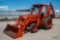 Kubota L-48 4WD Backhoe/Loader, Enclosed Cab, No Doors, Front Auxiliary Hydraulics, 17in Hoe Bucket,
