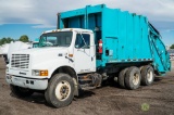 2002 INTERNATIONAL 4900 T/A Trash Truck, 530 Power, Automatic, Rubber Pad Suspension, Leach 20 Yard