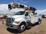 2008 FORD F750 XL S/A Digger Derrick Truck, Super Duty, Cummins Diesel, 6-Speed Transmission, Altec