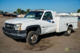 2006 CHEVROLET 3500 4x4 Utility Truck, 6.0L, Automatic, 9' Utility Box, Dually, Emissions Test Was