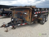 2012 PJTM T/A Hydraulic Dump Trailer, 7' x 12', Tarp, 14,000 LB GVWR, Ball Hitch