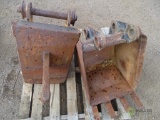 16in Mini Excavator Bucket, Ripper Shank