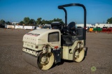 2000 Ingersoll Rand DD-24 Vibratory Double Drum Roller, 47in Drums, Spray Bar, Cleaning Pads, Kubota