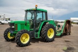 2001John Deere 6410 4WD Agricultural Tractor, Enclosed Cab, w/ Heat & A/C, PTO, 3-Pt, Rear Auxiliary